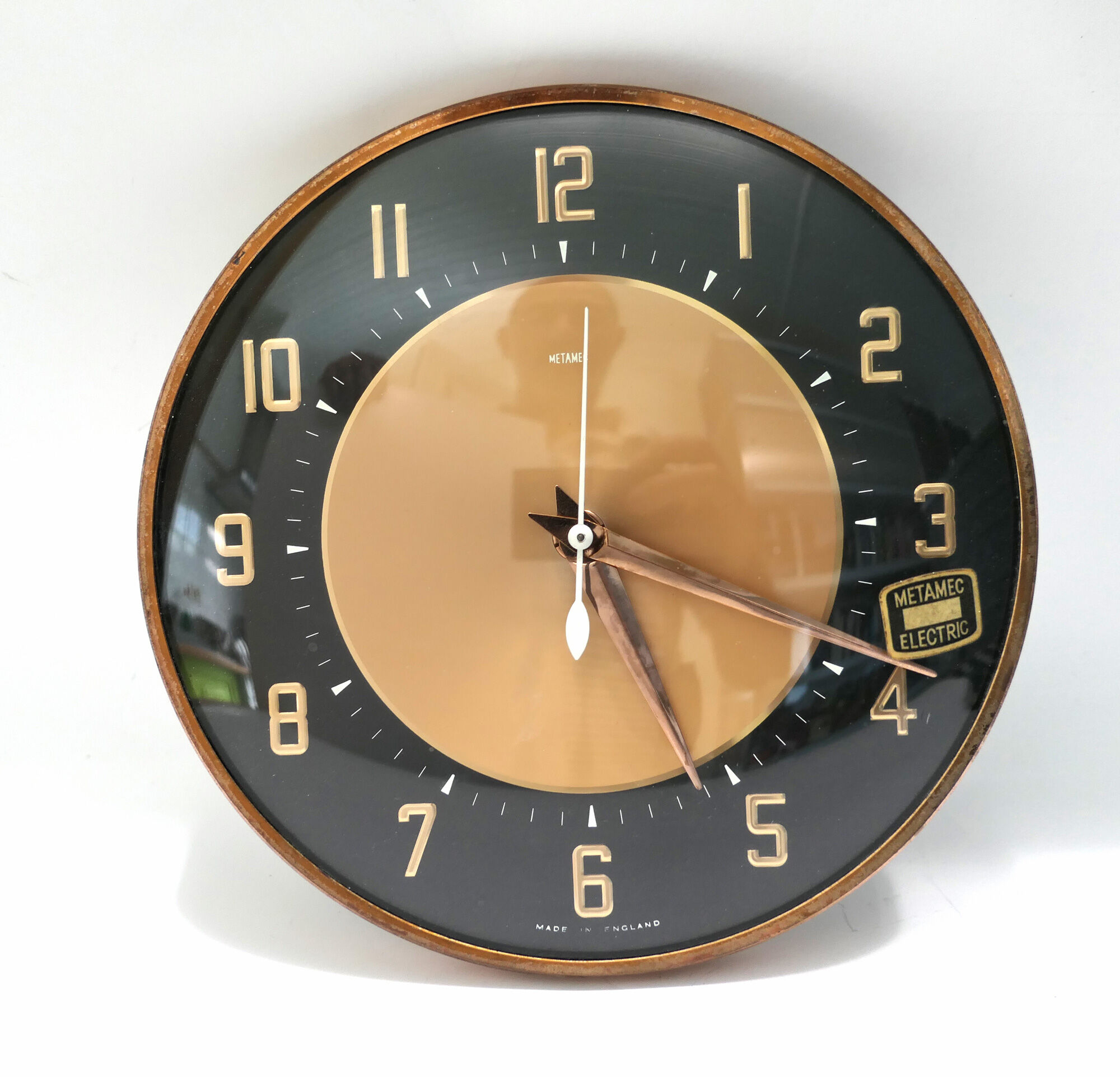 Metamec electric wall clock made in england