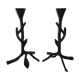 Pair of candle holders branch
