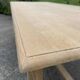 Raw wood dining table