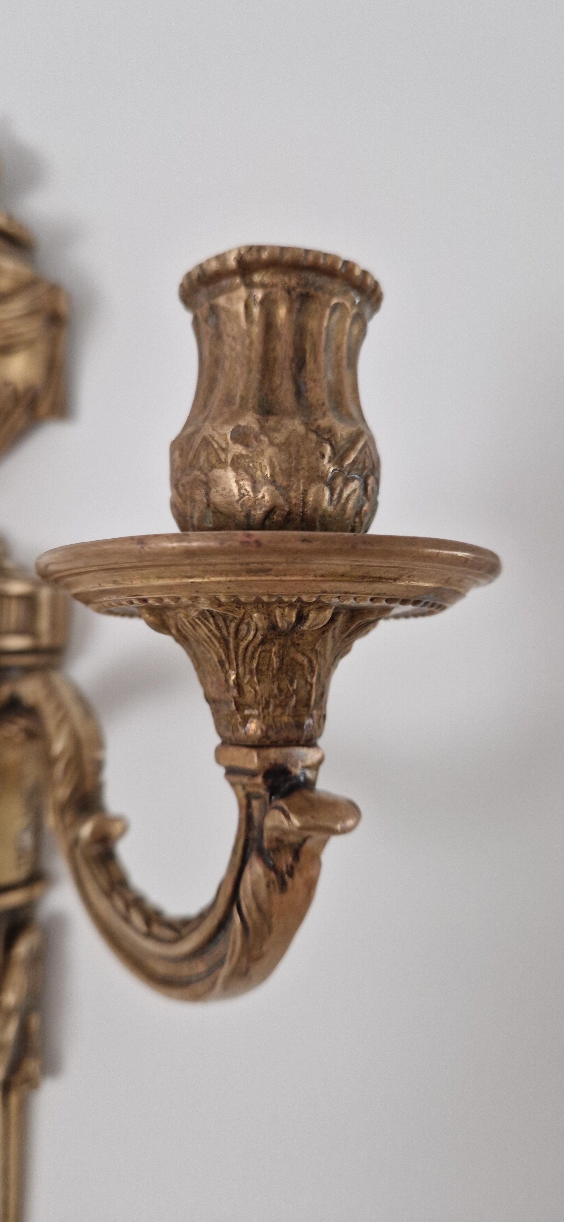 Napoleon III era bronze wall lamp