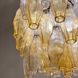 Mid-Century Murano Glass Chandelier "Polyhedr" by Carlo Scarpa for Venini, Italy, 1960s