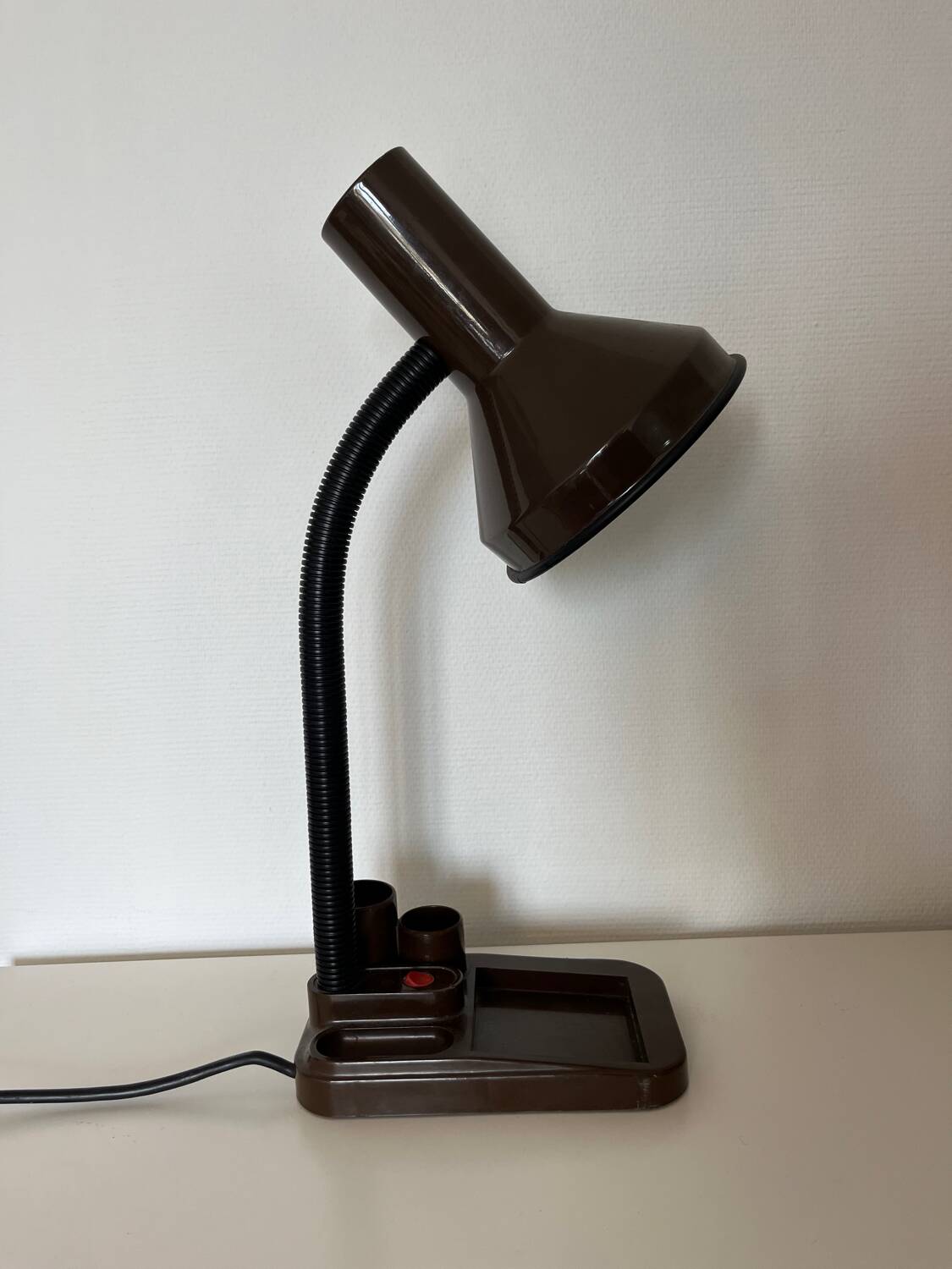 Lampe bureau vintage rétro couleur chocolat