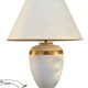 Large table lamp in white and gold porcelain