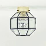 Plafonnier en verre du milieu du siècle, Limbourg, Allemagne, années 1960