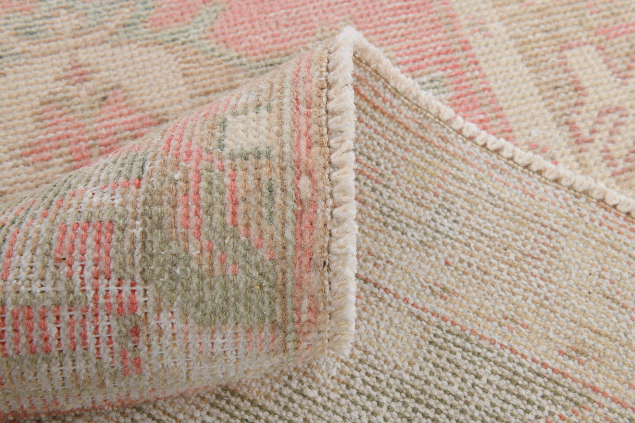 3x10 pale red antique vintage runner rug,90x299cm