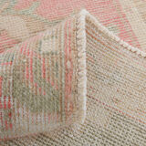 3x10 pale red antique vintage runner rug,90x299cm