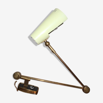 Wall lamp Stilnovo adjustable arm brass