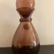 Biot blown glass wine decanter, pink color of the sands