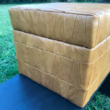 Leather pouf