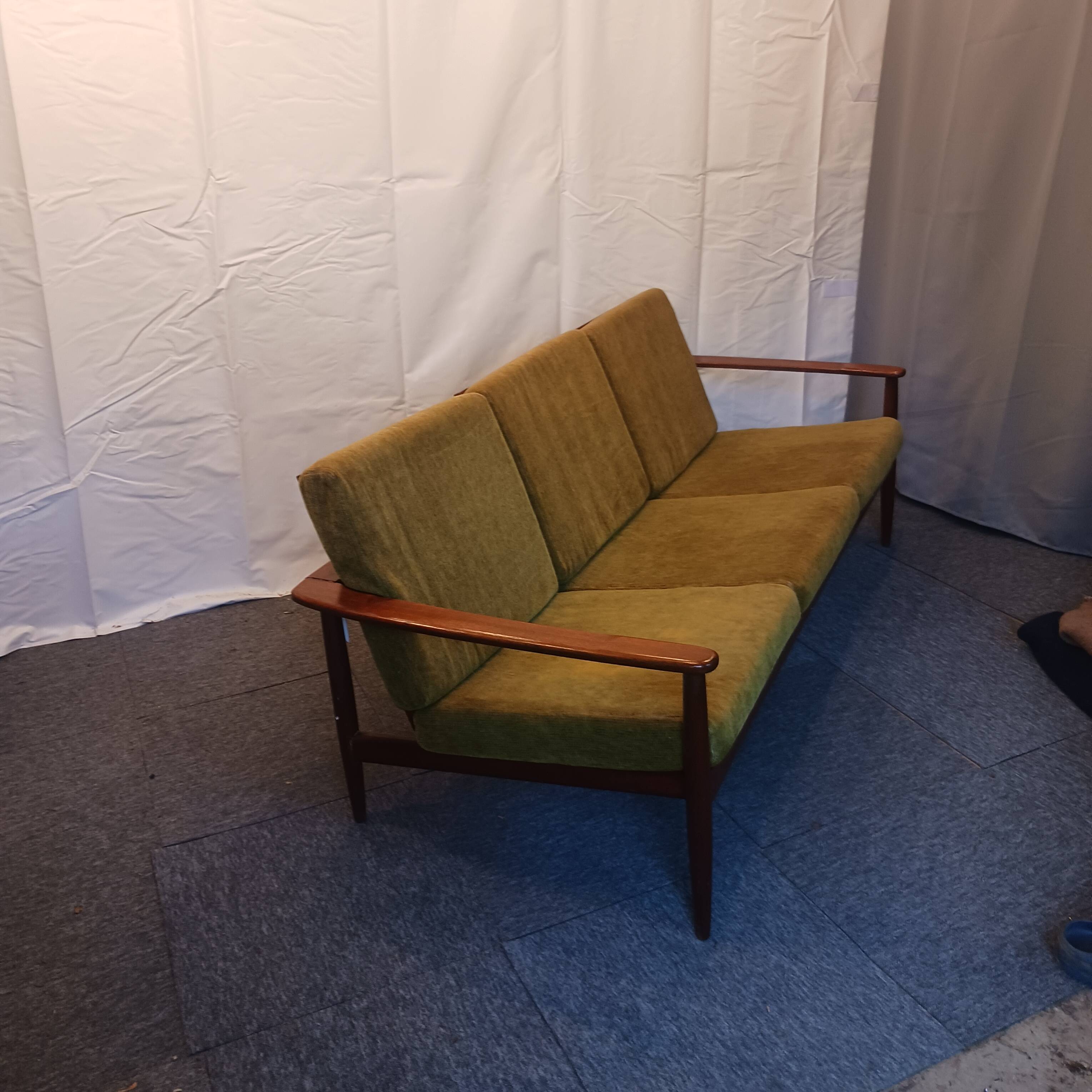 1960s Scandinavian three-seater sofa