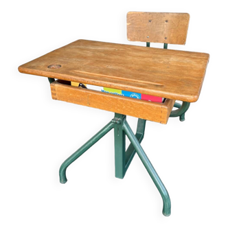 Wooden school desk