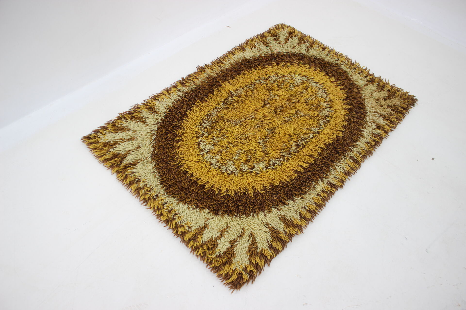 1970s Small Danish Abstract Wool Rug