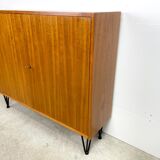 High vintage cabinet with hairpin legs