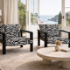 Pair of vintage zebra armchairs – 80s design spirit
