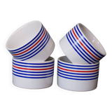Small ramekins with ceramic stripes