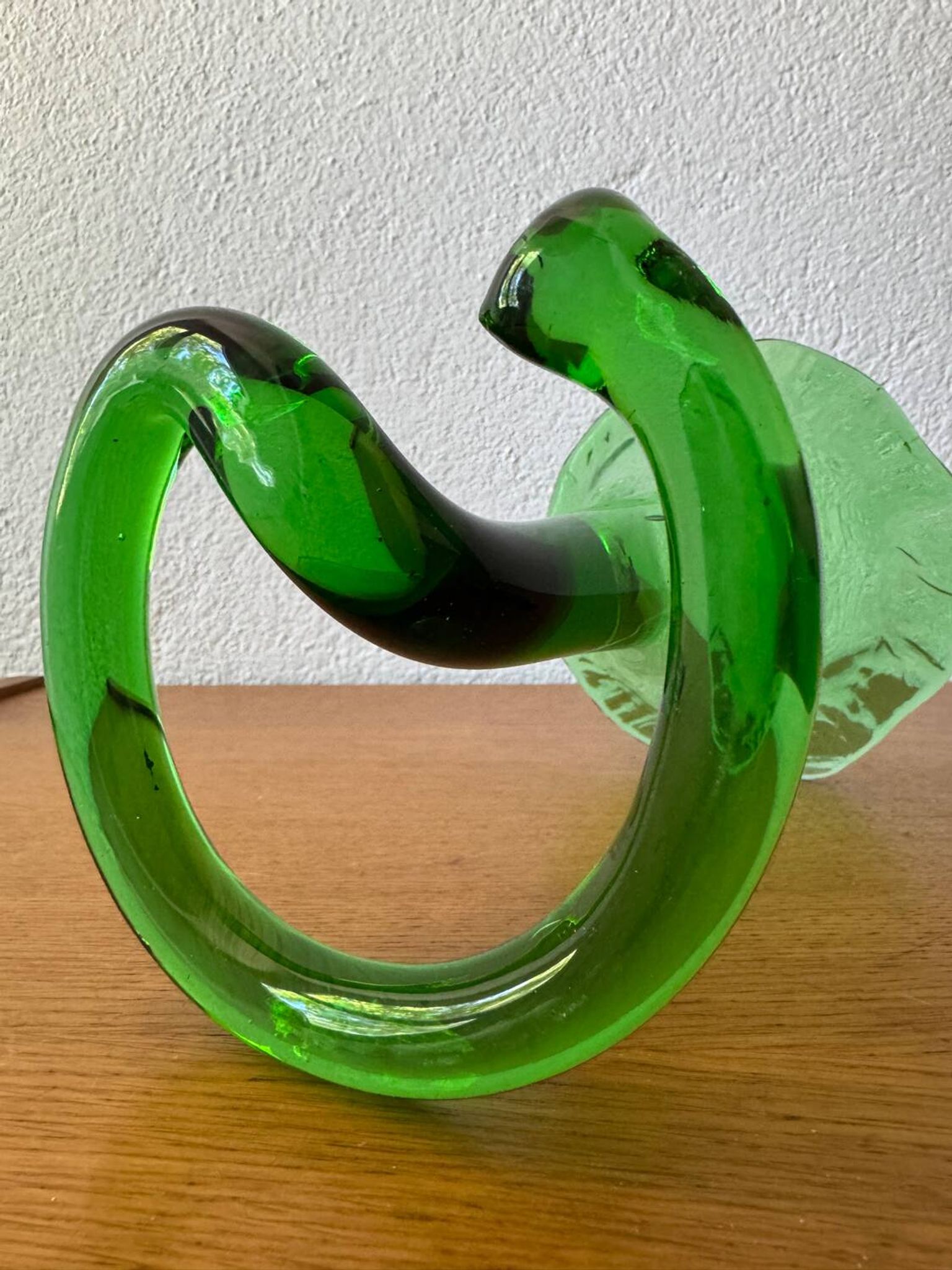 Blown glass cone vases from the 60s