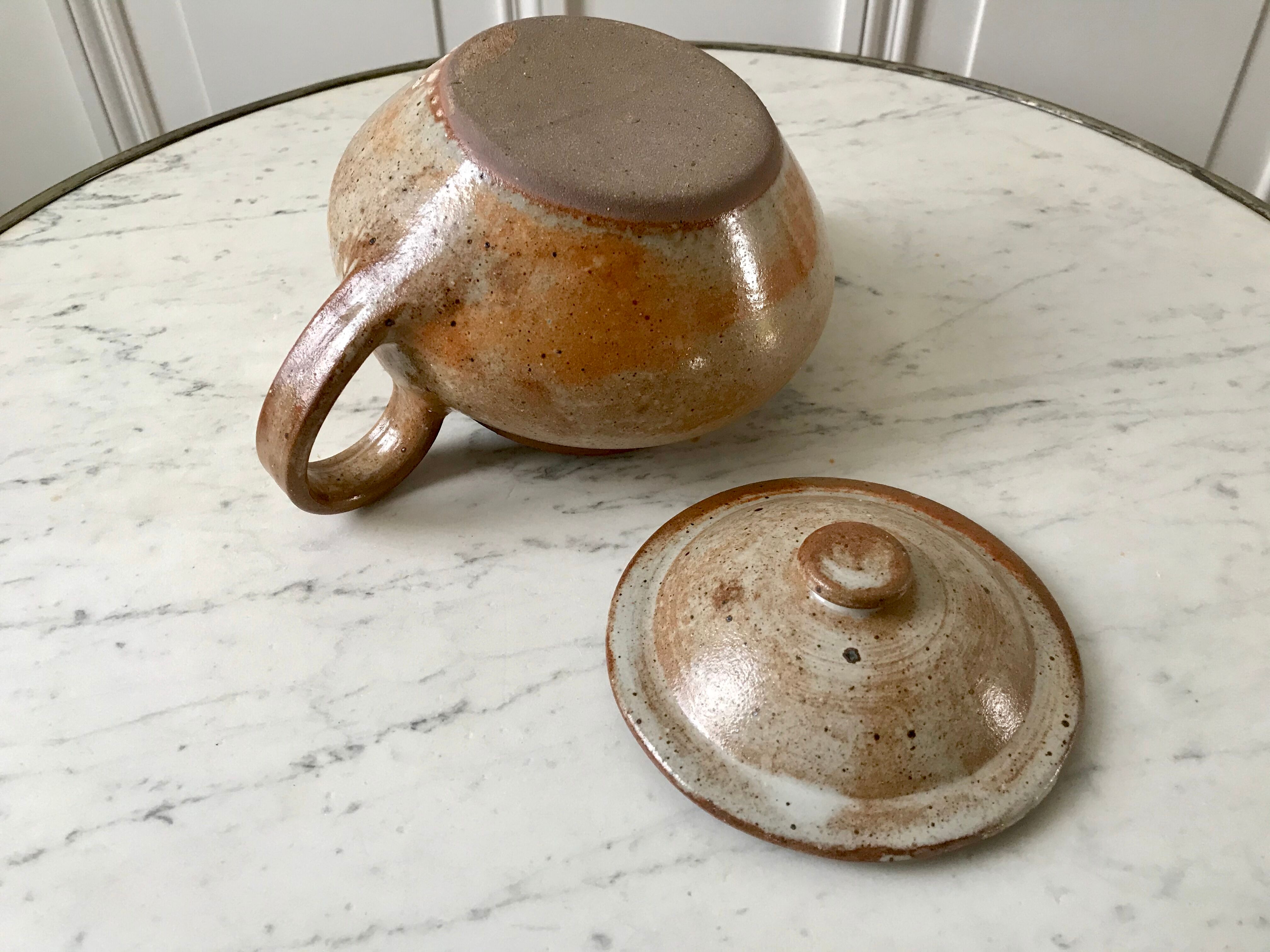 Artisanal sandstone teapot 70s