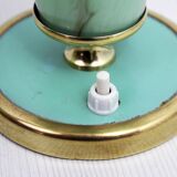 Lampes Art Deco en laiton et verre 1950