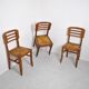 3 chaises style Pierre Cruege 1950