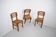 3 chairs in the style of Pierre Cruege 1950