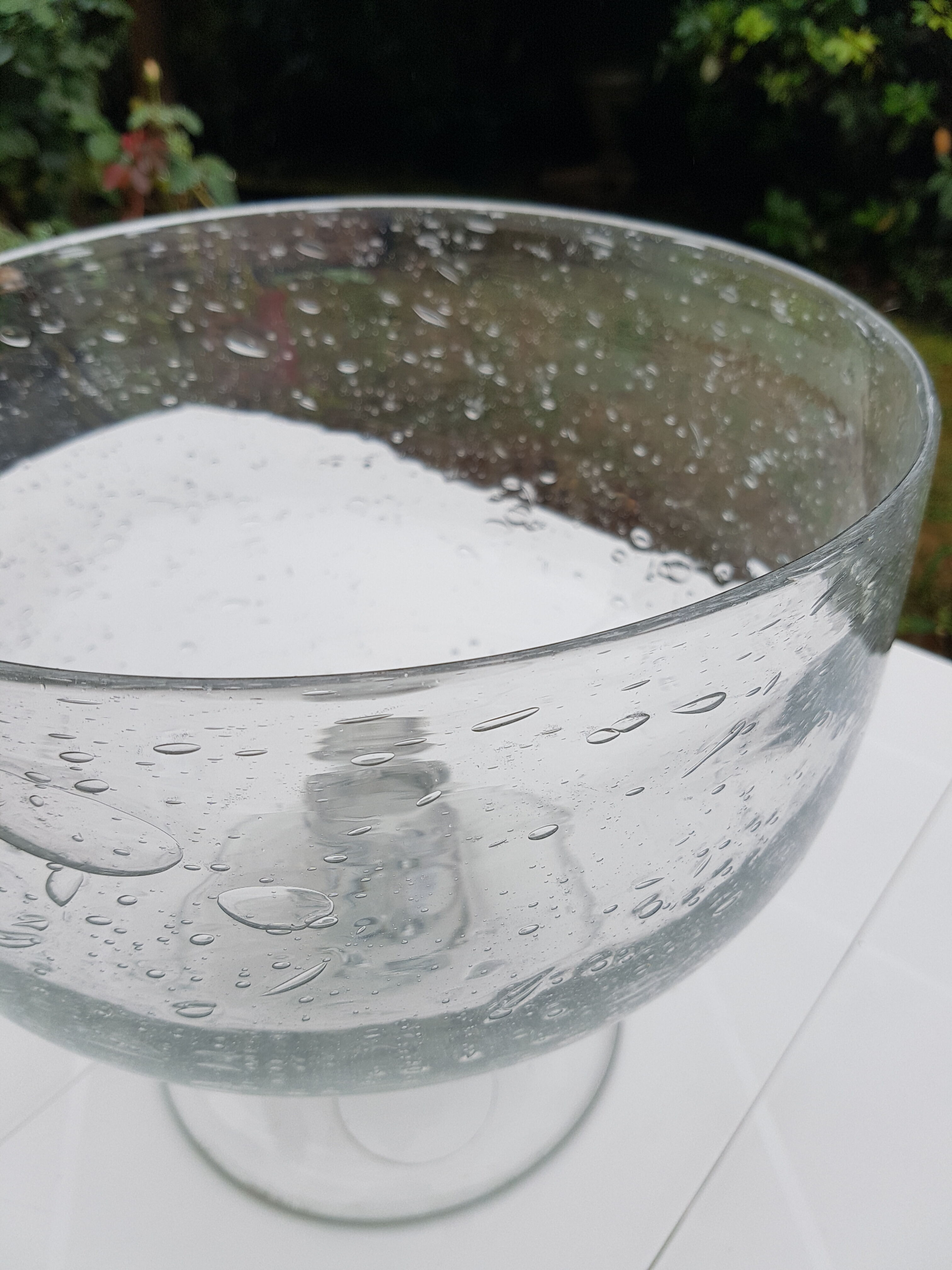 Biot bubbled glass sangria cut with ladle