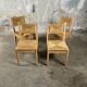 Ensemble de chaises paillées circa 80