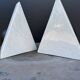 Ceramic bookends, Memphis design, 1980s.