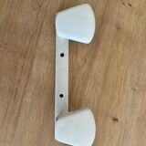 White metal coat hook