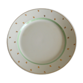 Round dish Gien with gold flowers