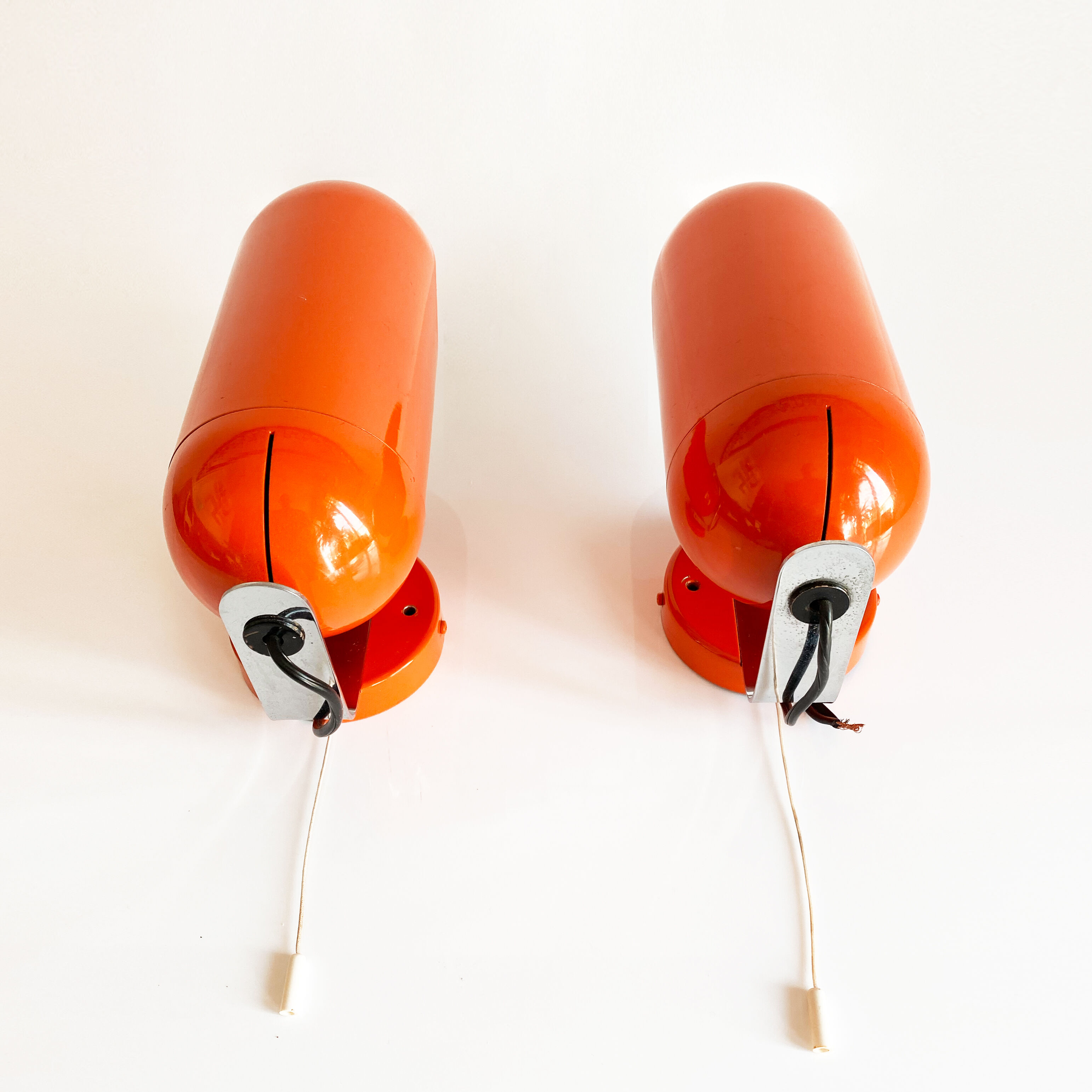 Pair of Space Age wall sconces by Raak, Netherlands, 1970s