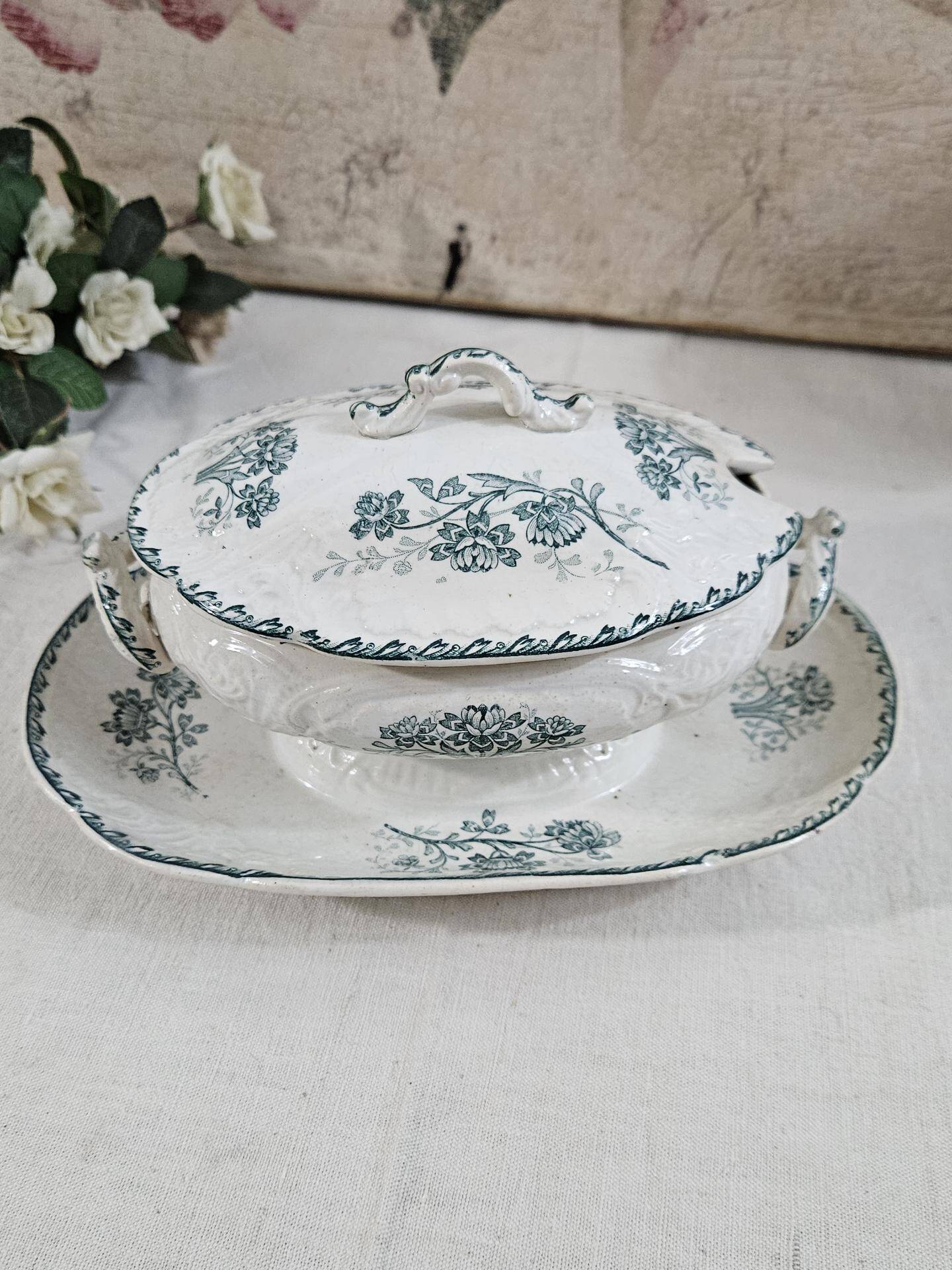 Small iron clay soup tureen