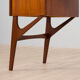 Danish mid century teak desk on sculptural base, 1960s.
