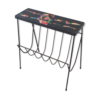 Porte-revue bout de canapé vintage 60