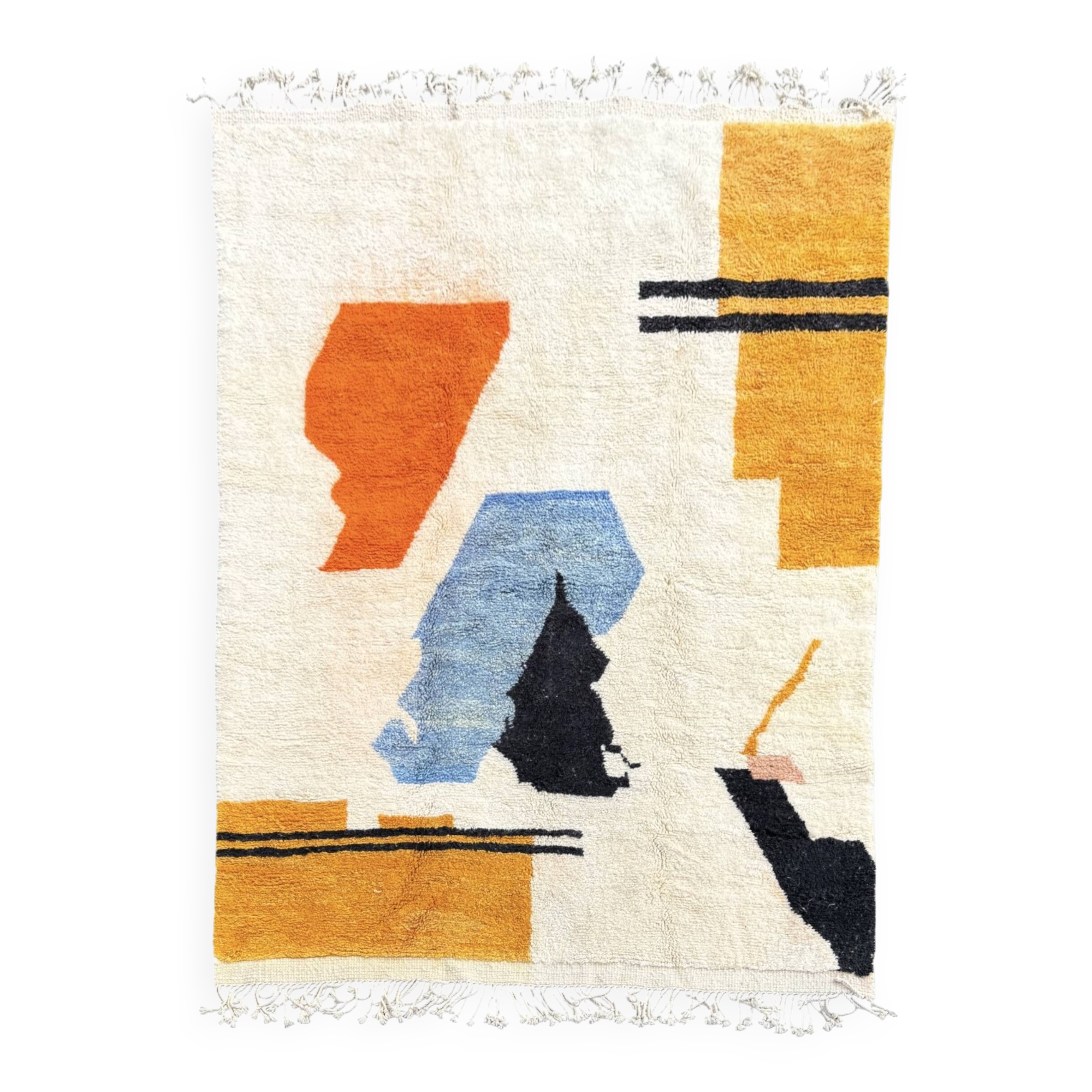 Moroccan Berber rug, Beni Ourain style, 200×300 cm