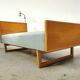 Vintage Scandinavian bed and lamp signed NK 1959