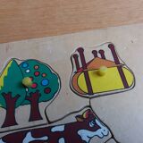 Wooden puzzle farm animals