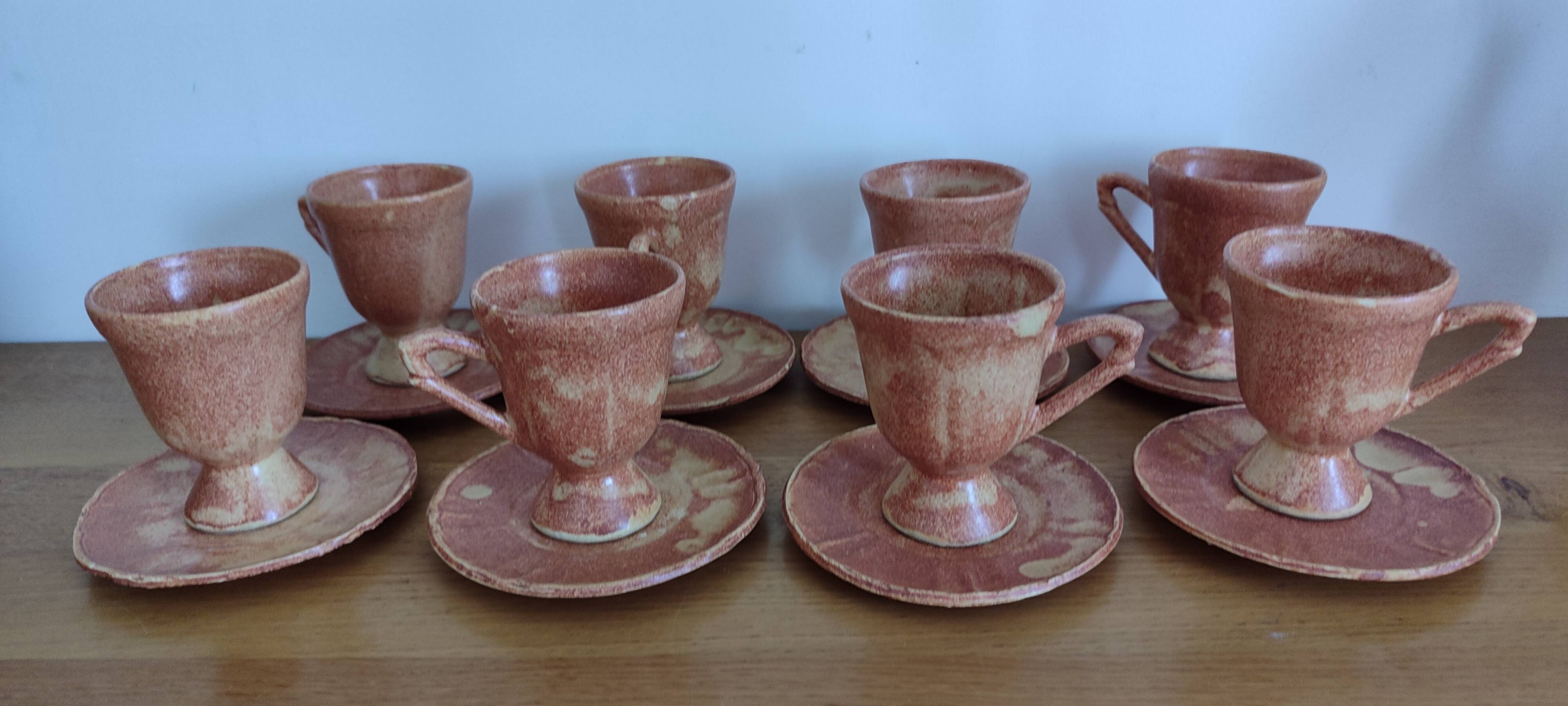 Lot cafetière,tasses et soucoupes Service à café