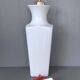 Importante lampe en porcelaine de Chine - blanc émaillé - design 50's