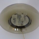 Large glass ceiling light from Limburg, 1960s