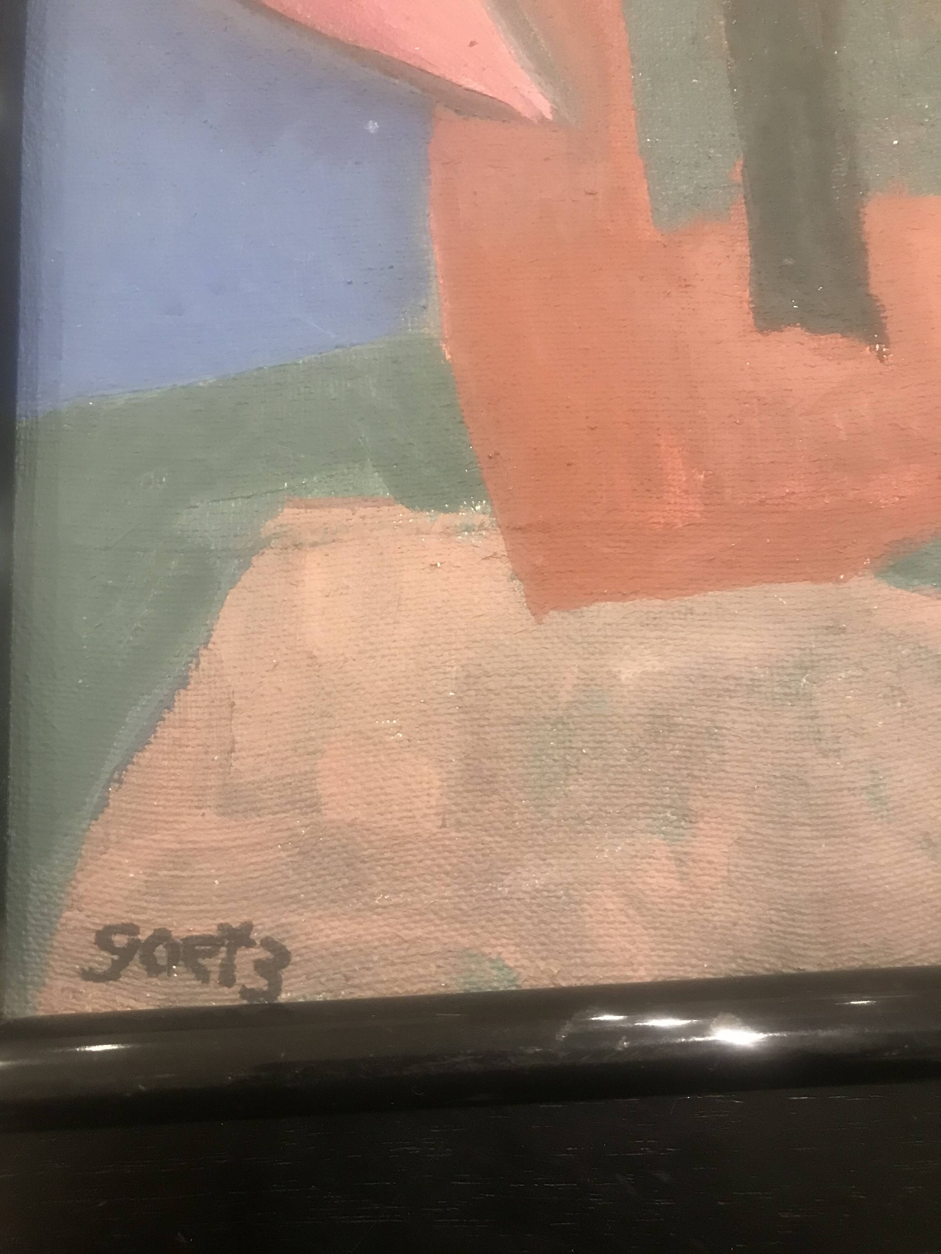 Oil painting on canvas signed by the artist henri goetz