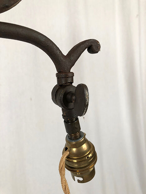 Large wrought iron lamppost, nineteenth