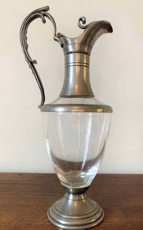 Ewer, Glass and tin, circa 1950