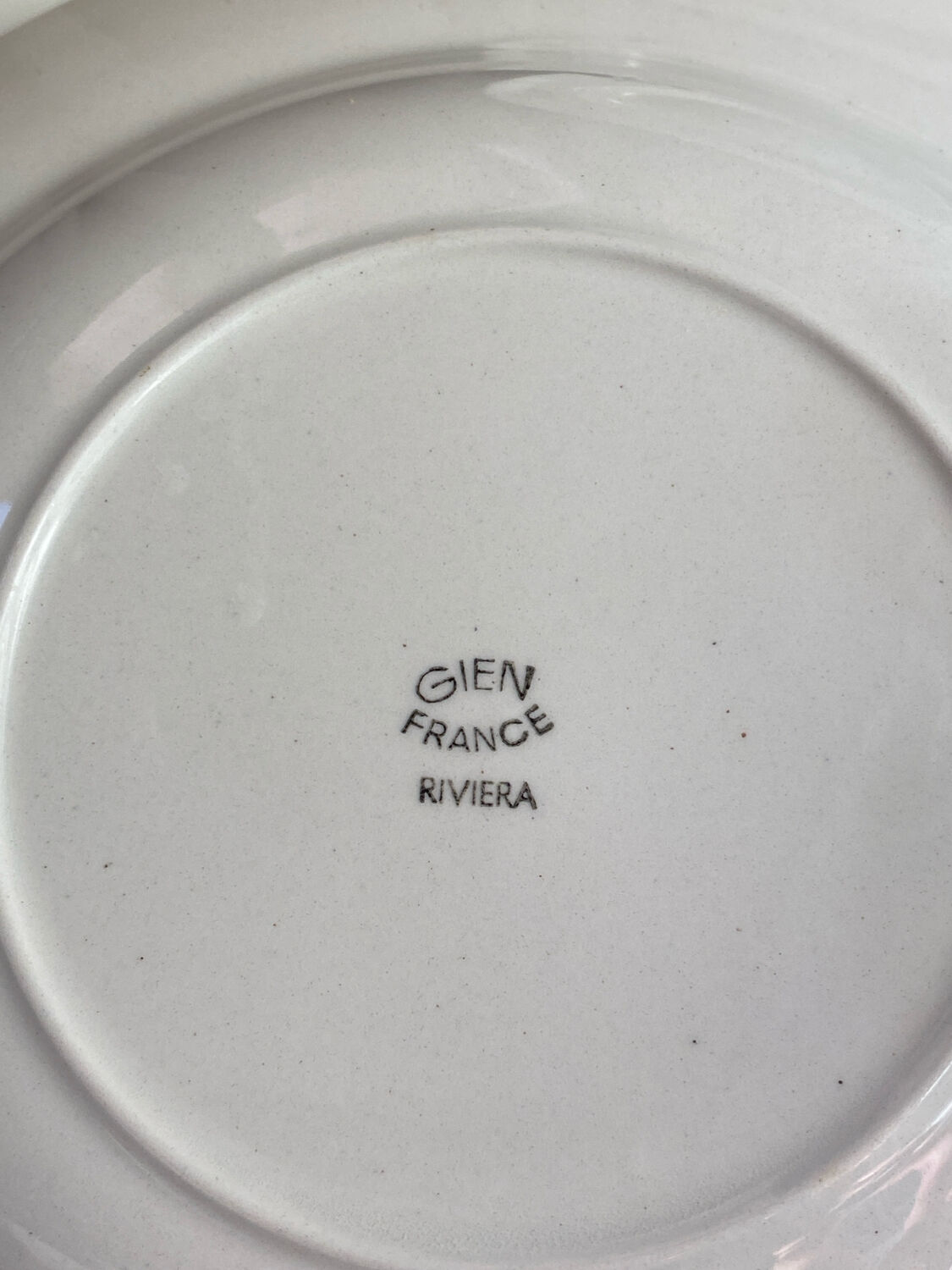 Shallow porcelain plates, Gien