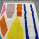 Blessed Moroccan Ourain rug, handwoven with colourful patterns, 150/250 cm.