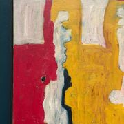 Large original Danish oil painting - "The Couple" by Max Bilde (1919-2011) - Signed 1968 - Framed - 94 × 75 cm (37" × 29.5")