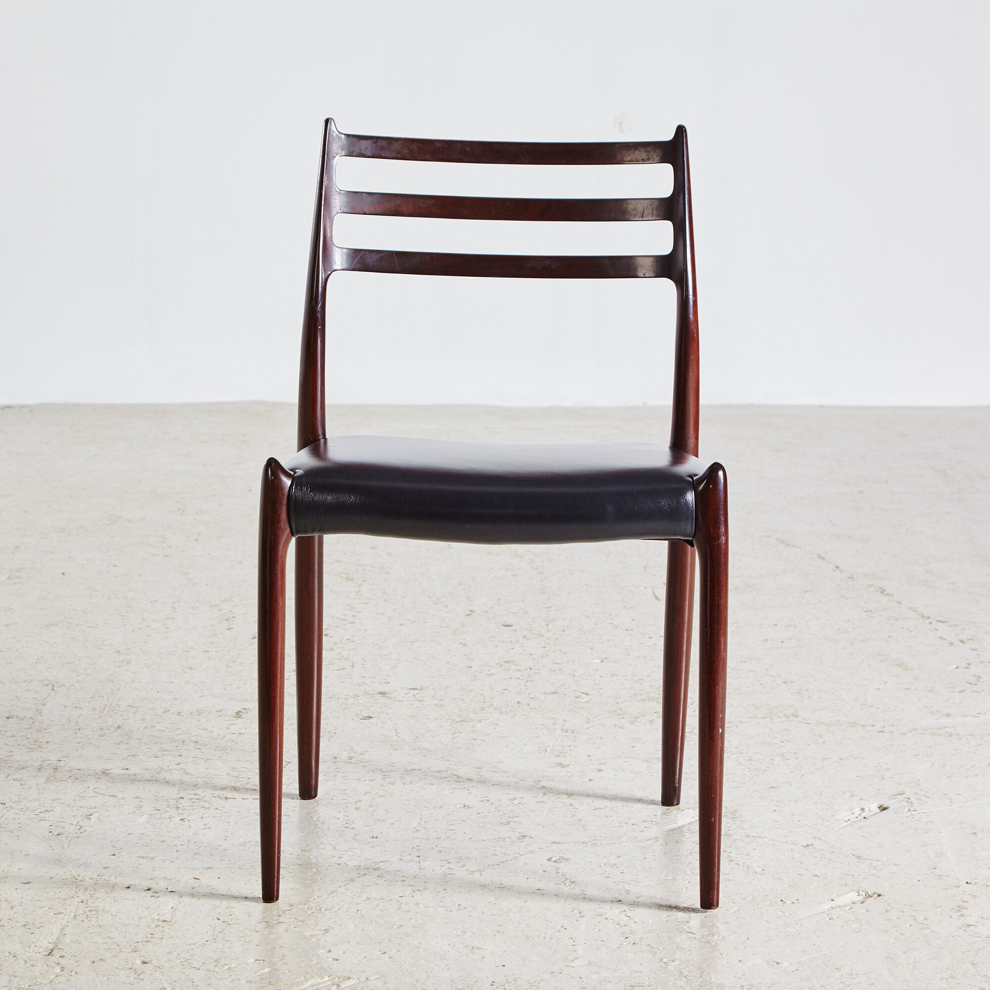 Model 78 rosewood dining chairs by niels o. møller for j.l. møllers, set of 6