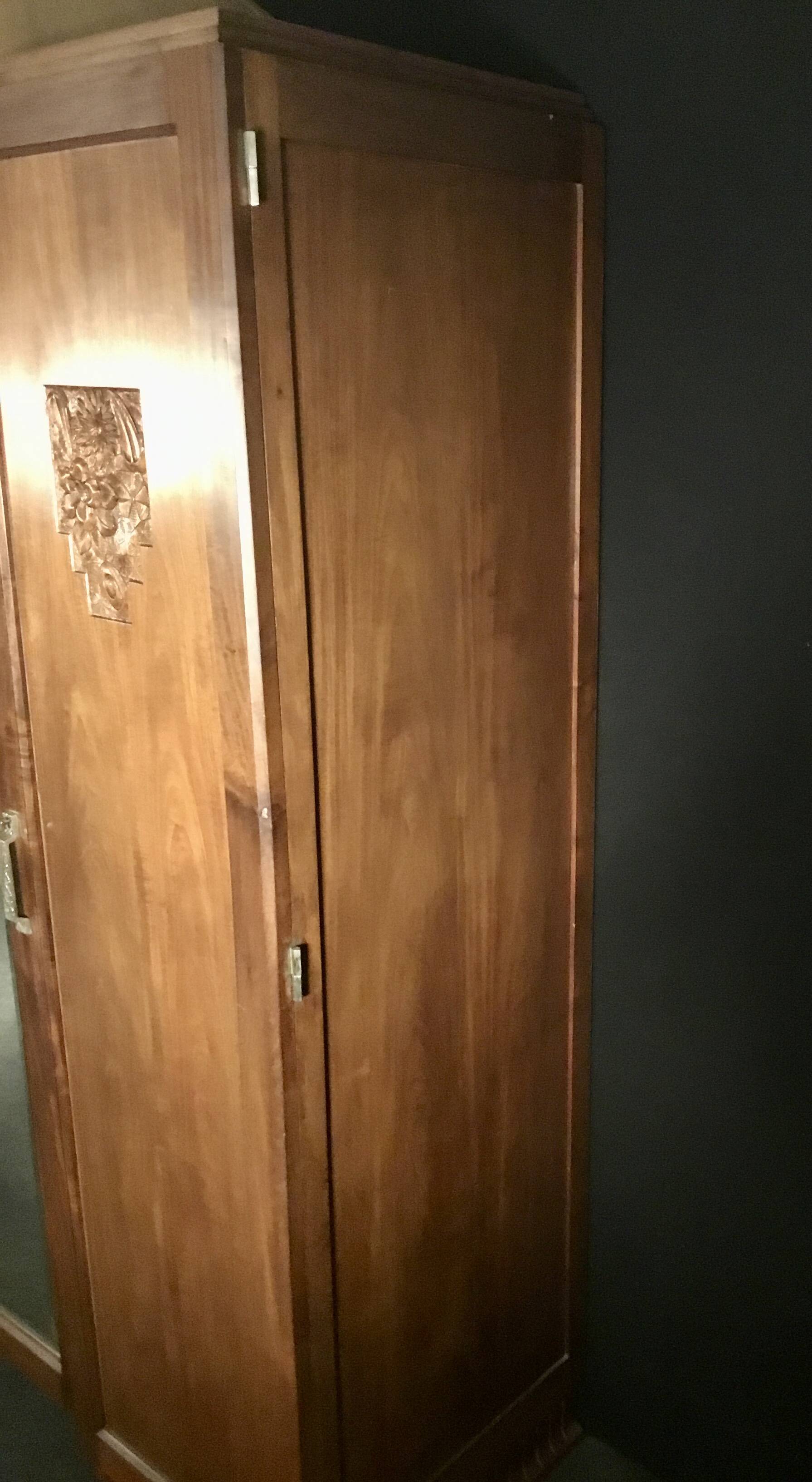 Art Deco mahogany wardrobe