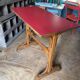 Red Formica bistro table 1950