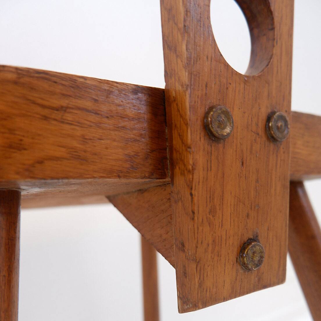 Set of 6 wooden T backs Dining Chairs - 1960s