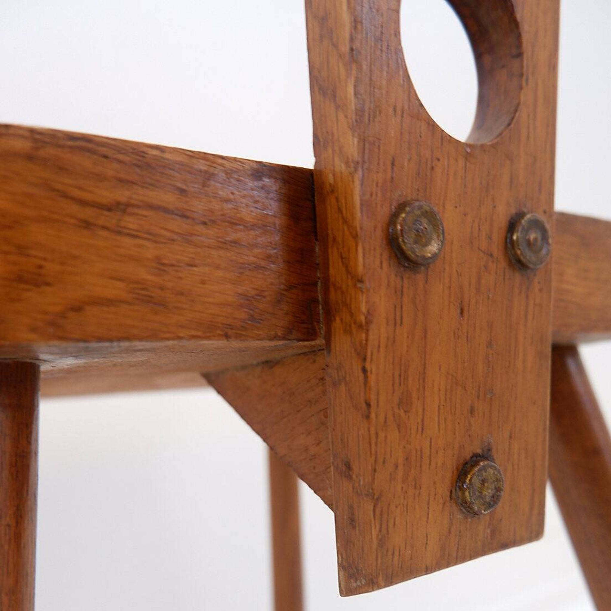 Set of 6 wooden T backs Dining Chairs - 1960s